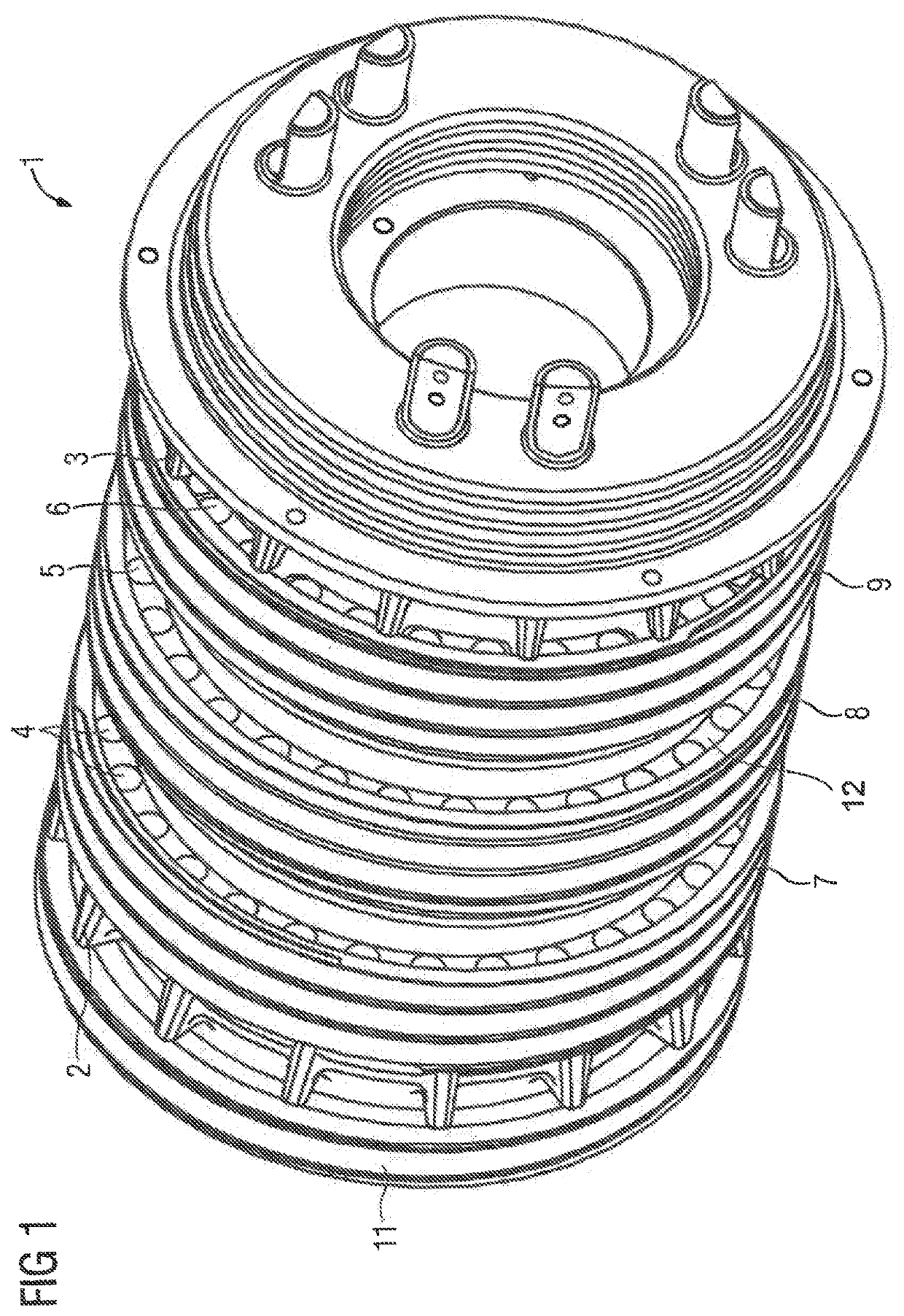 Slip ring unit with cooling fan insulating segment