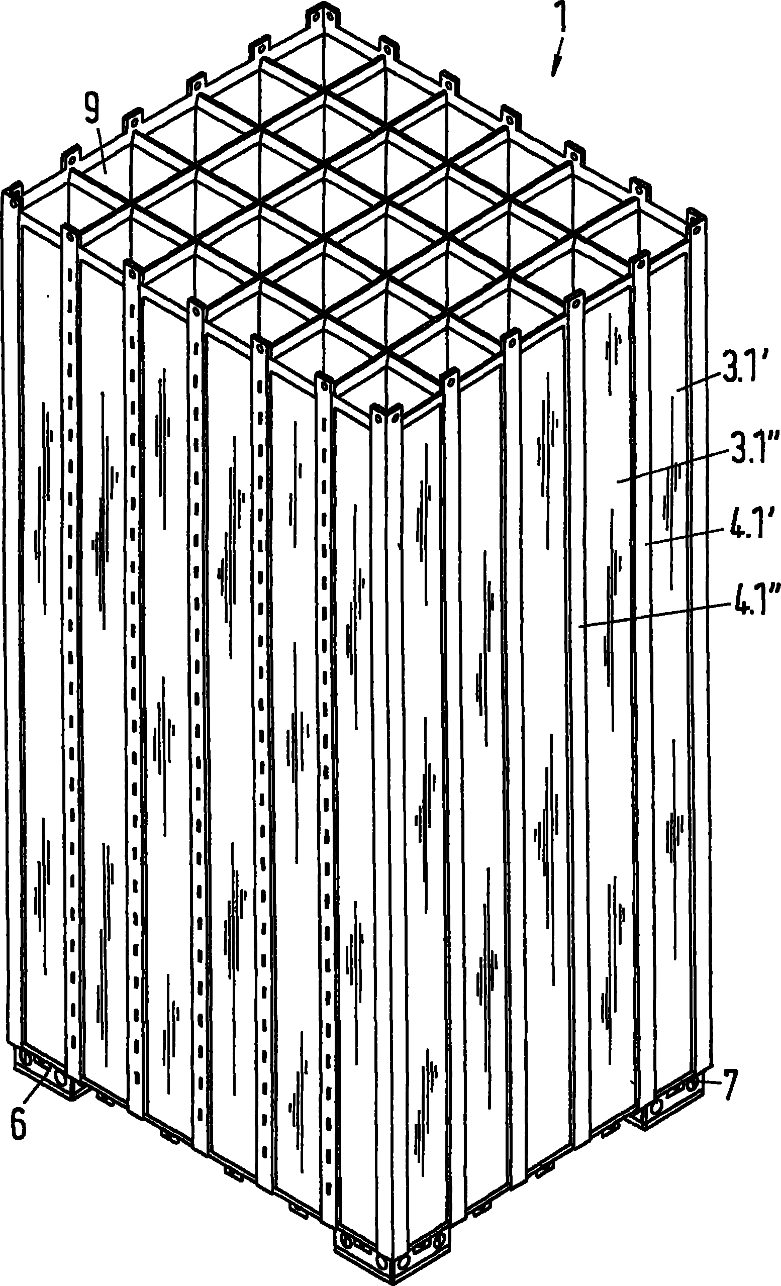 Storage rack arrangement for the storage of nuclear fuel elements