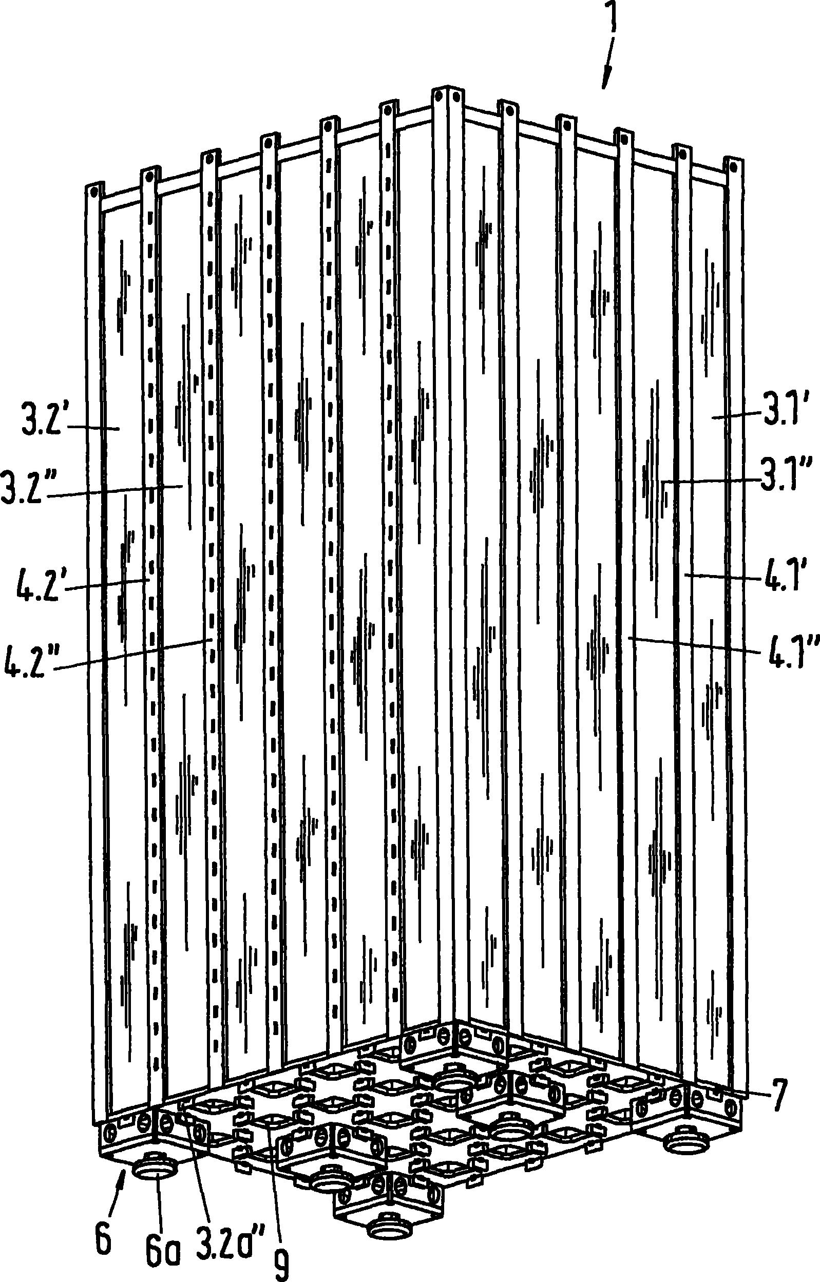 Storage rack arrangement for the storage of nuclear fuel elements