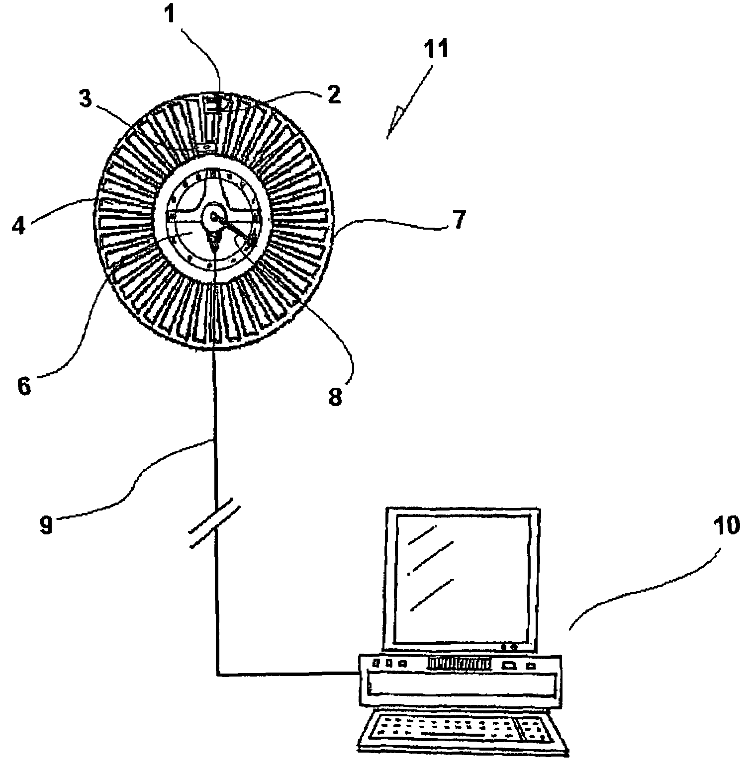 Rotor blade system for rotor and rotor case inspection