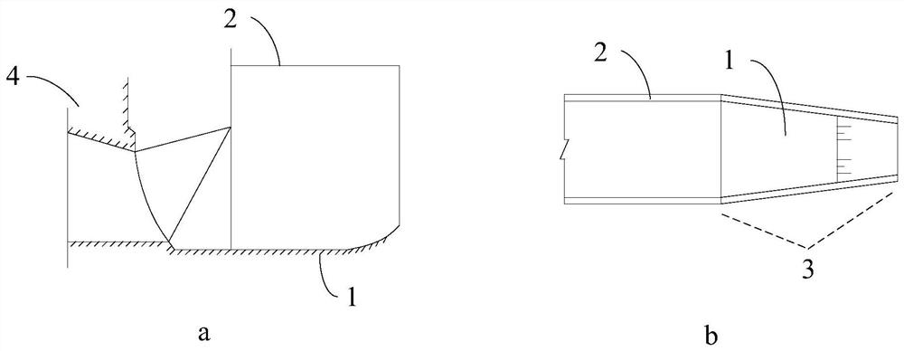 Incomplete transparent bottom plate shrinking type energy dissipater and energy dissipating method