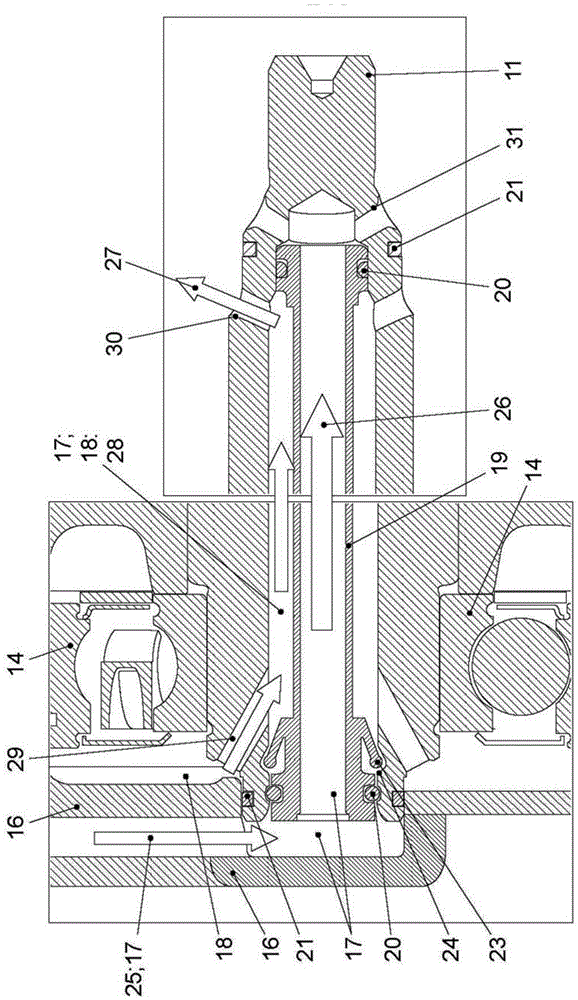 Hybrid drive device of motor vehicle