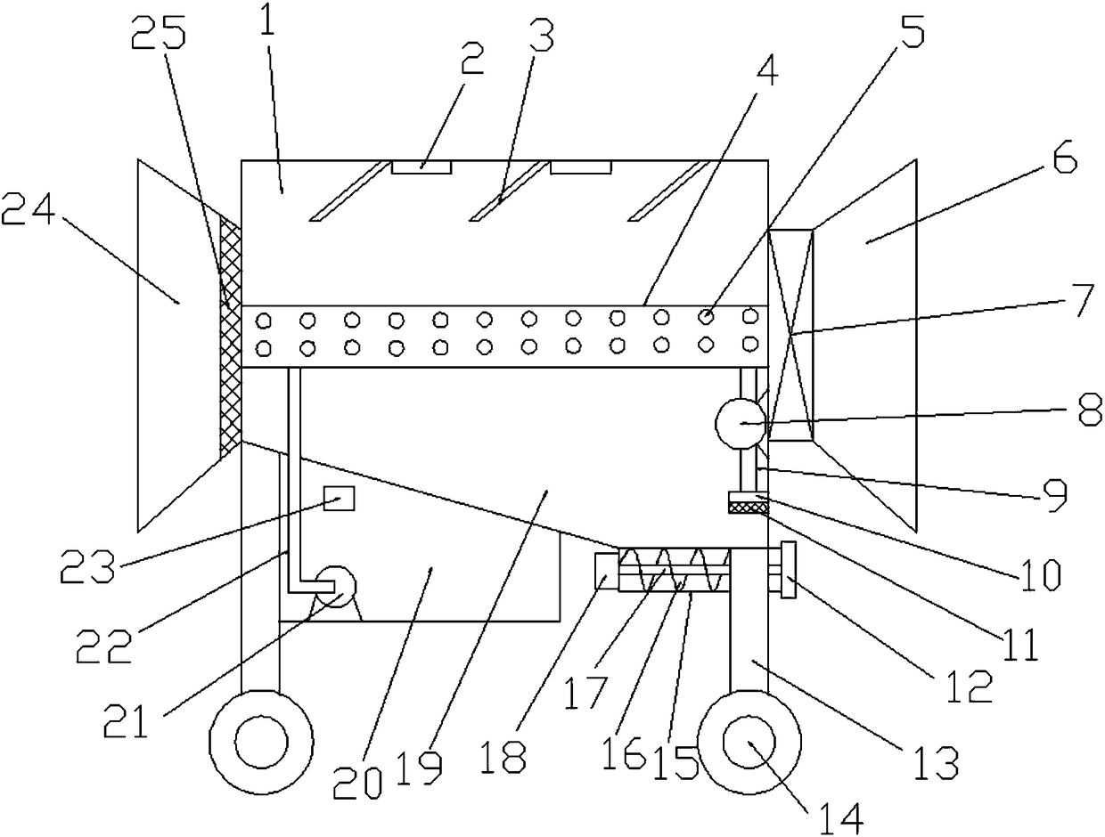 Highly-efficient building construction dedusting device