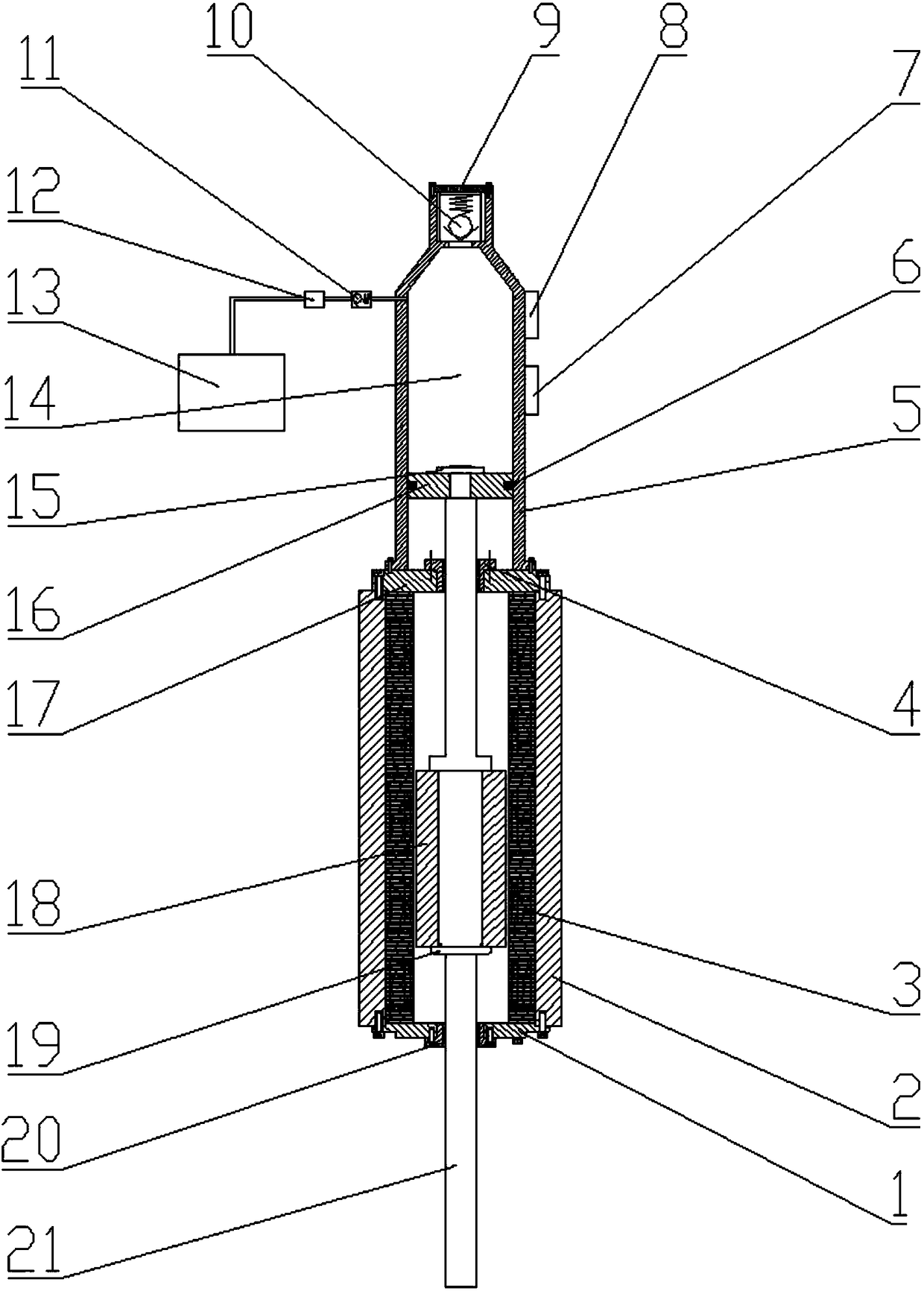 A tube injector with servo electric direct drive to quickly absorb and spray anti-corrosion coating