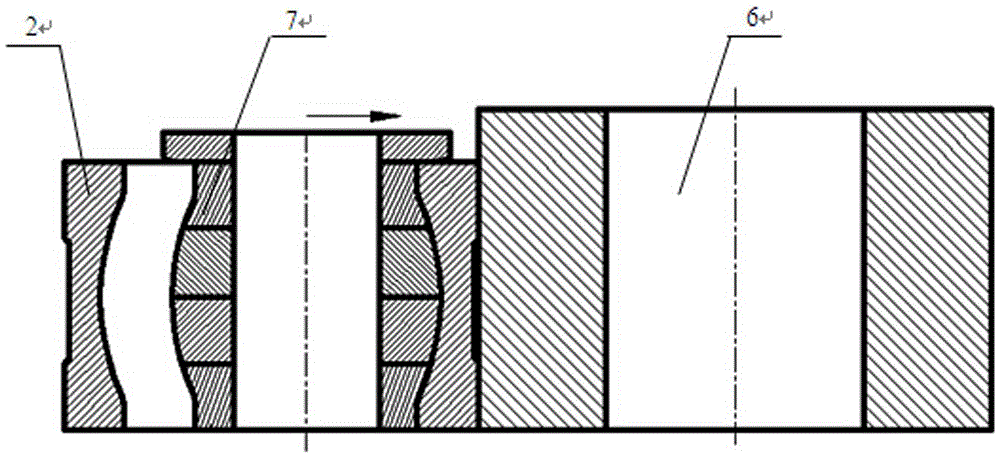 Manufacturing method and mold of 2219 aluminum alloy strap inner flange high cylinder special-shaped annular forging