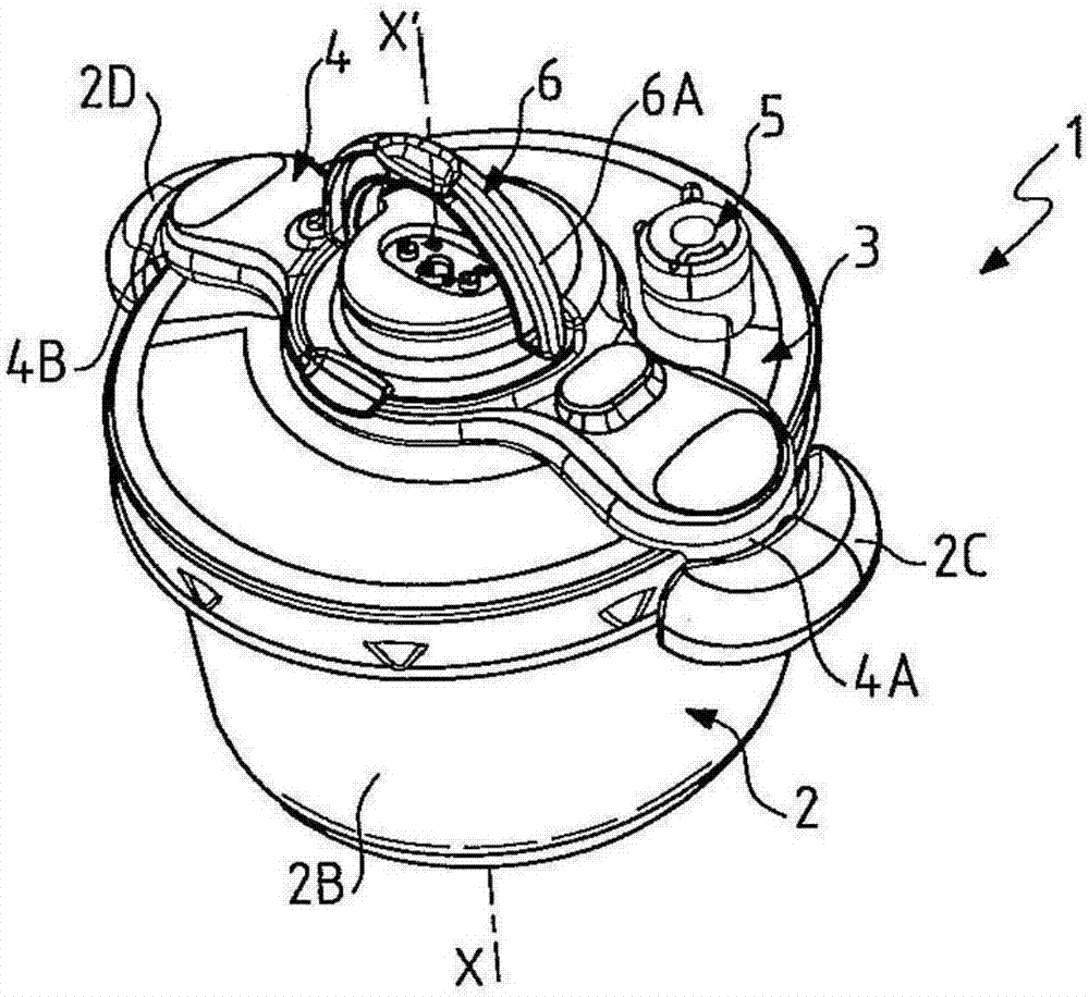 Pressure-cooking device with improved safety