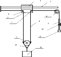 Motion accompanying suspension device providing constant hanging force