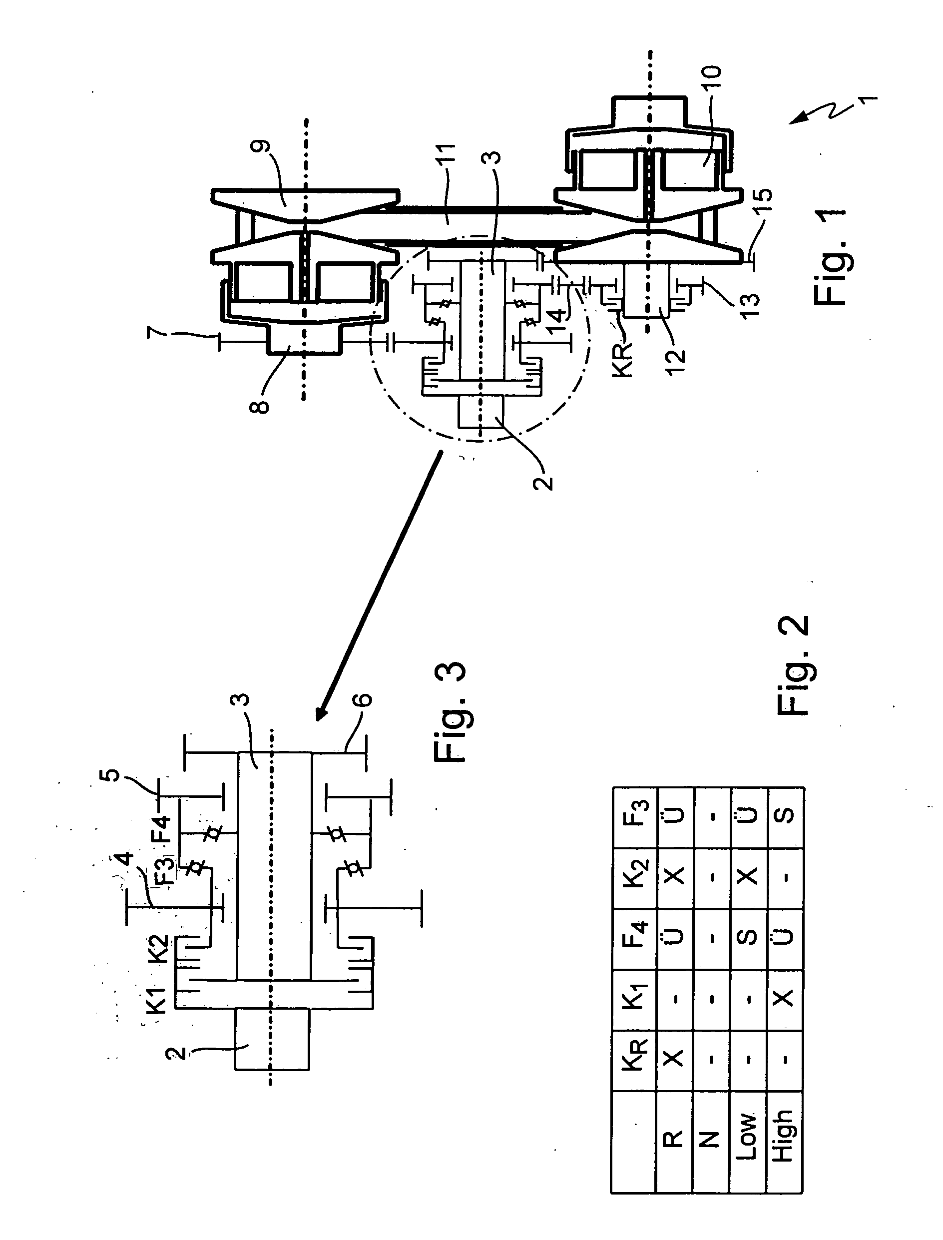 Vehicle transmission having continuously variable gear ratios