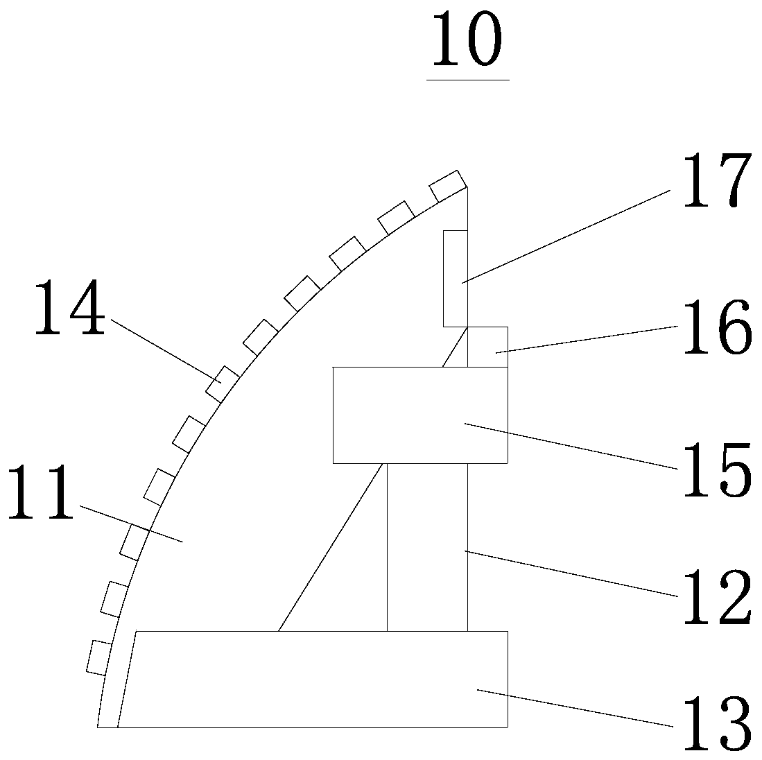 Arch tires for lining masonry of industrial furnace pipe tee and construction method of tee masonry