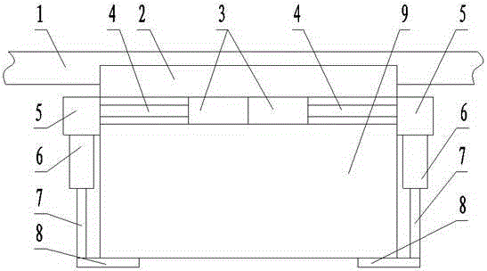 Suspension type clamping device used for wooden door polishing