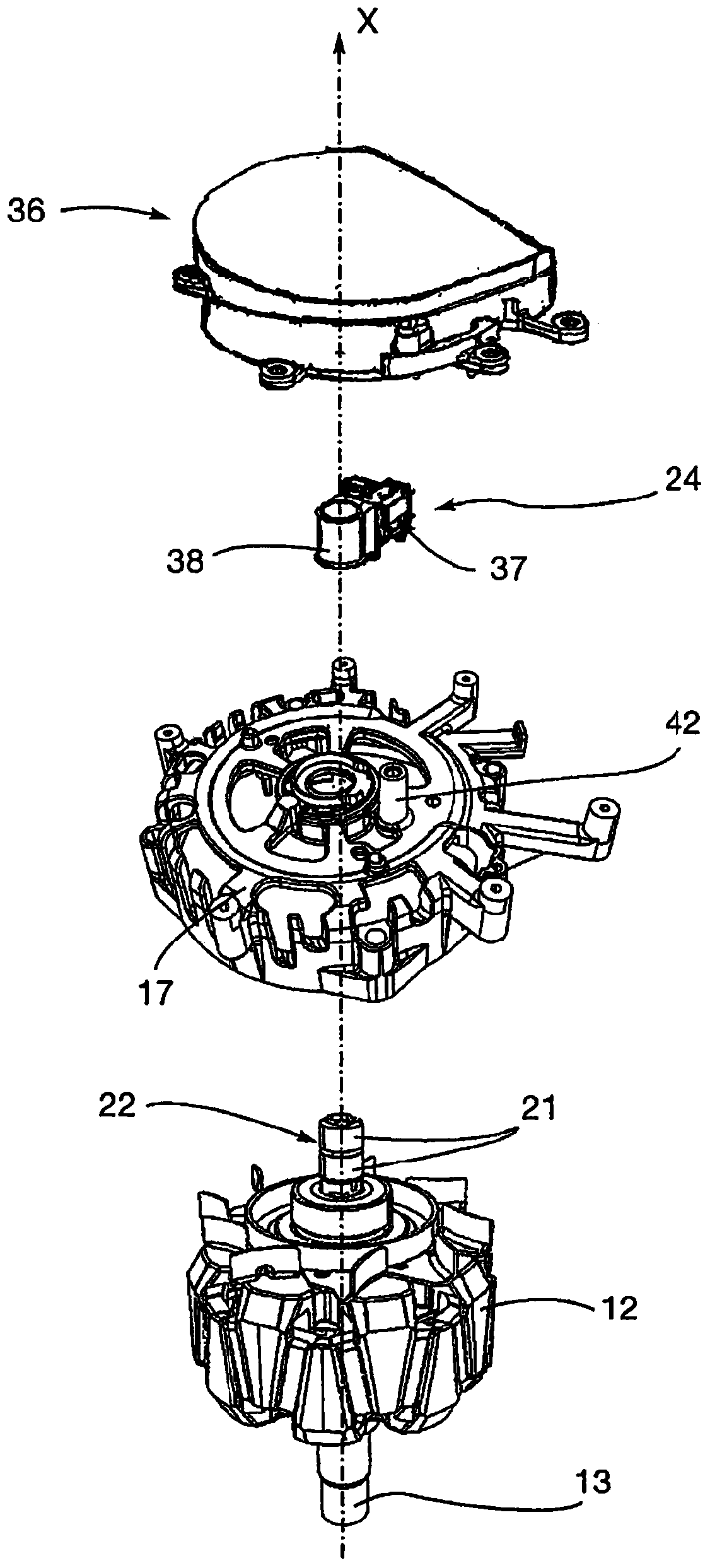 Brush holder for a rotating electrical machine