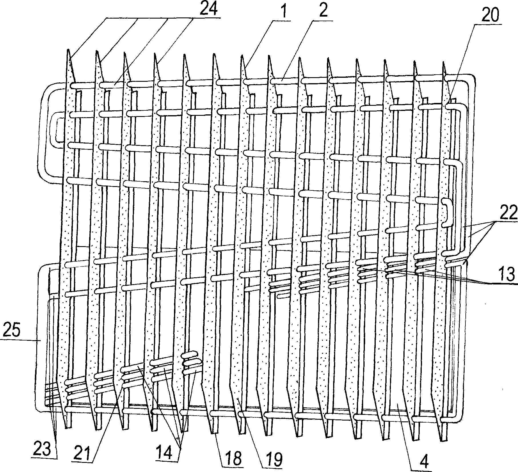 Four-element heat radiator