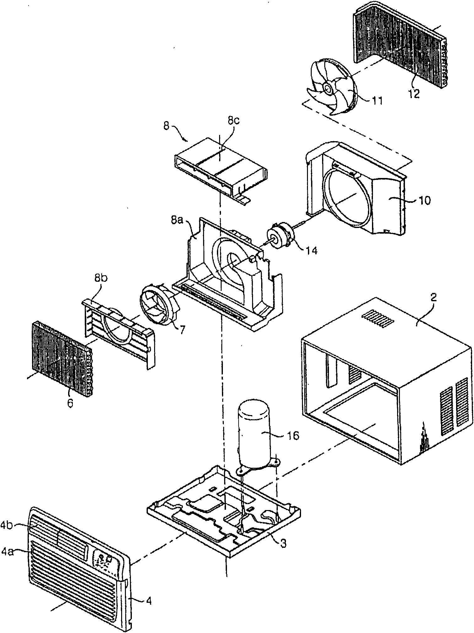 Saddle-shaped window type air-conditioner