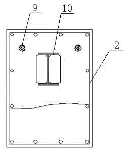 Composite beam frame with different strength composite column and built-in core column and its construction method