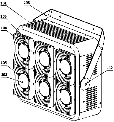 LED project lamp using lamp shell support as mounting interface support structure