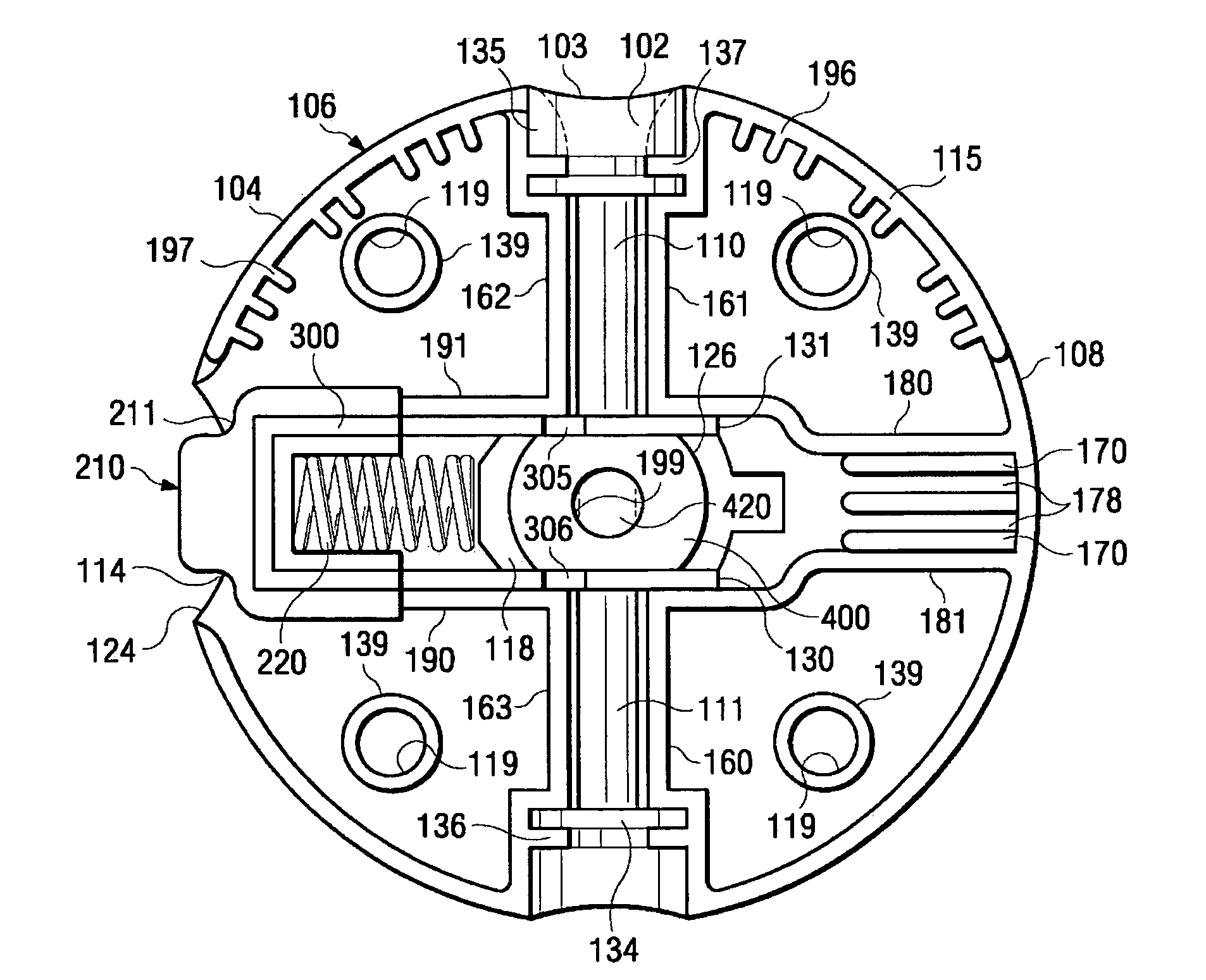 Head for a rotary line trimmer apparatus