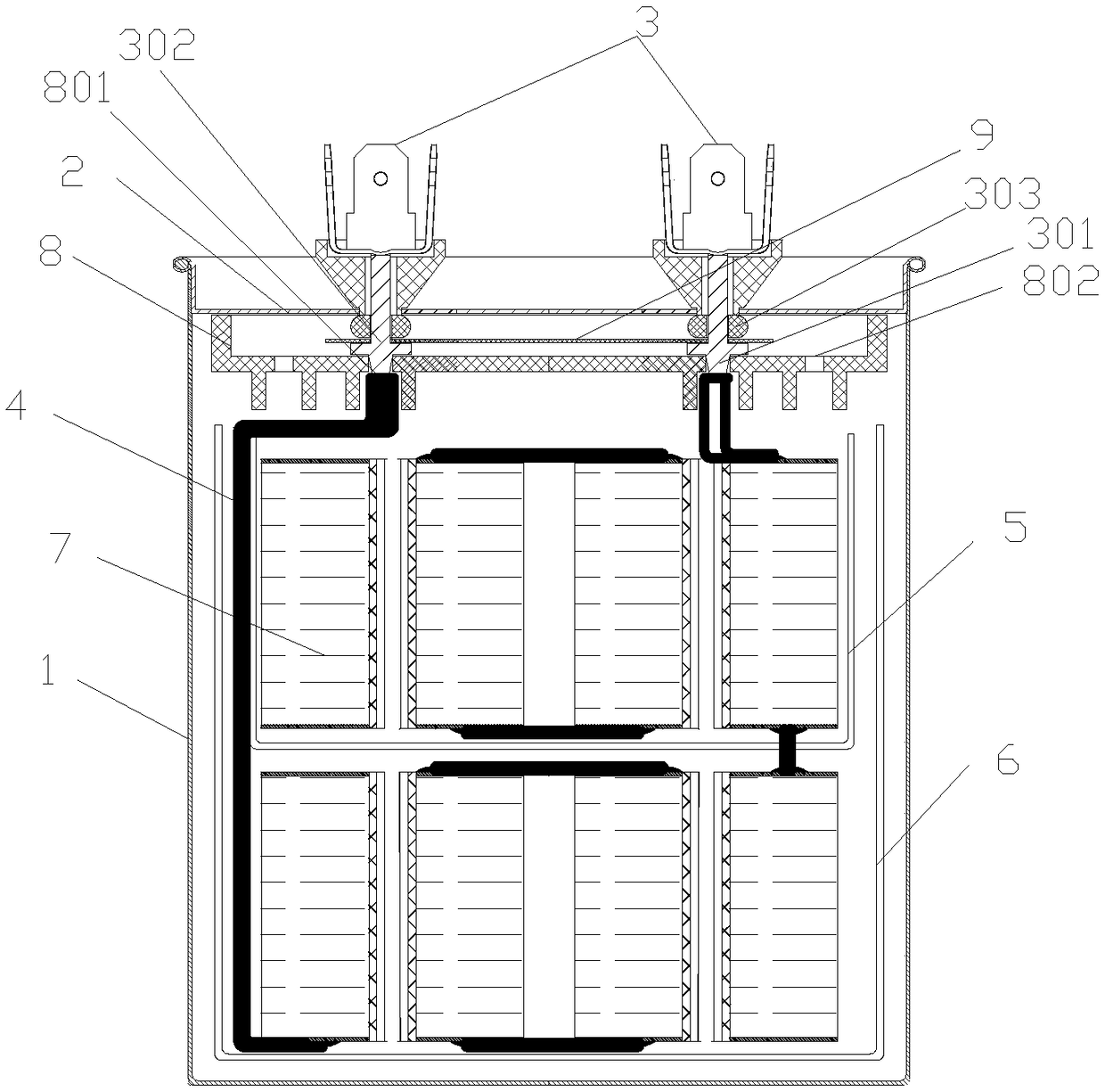 A fire-proof high-voltage alternating current capacitor