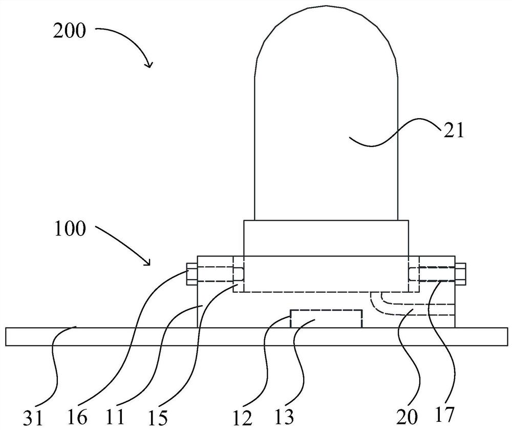 Fixing device, alarm device and overhead vehicle