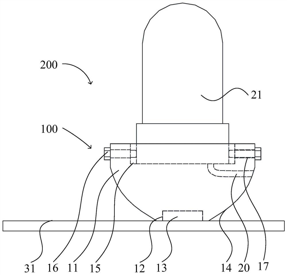 Fixing device, alarm device and overhead vehicle