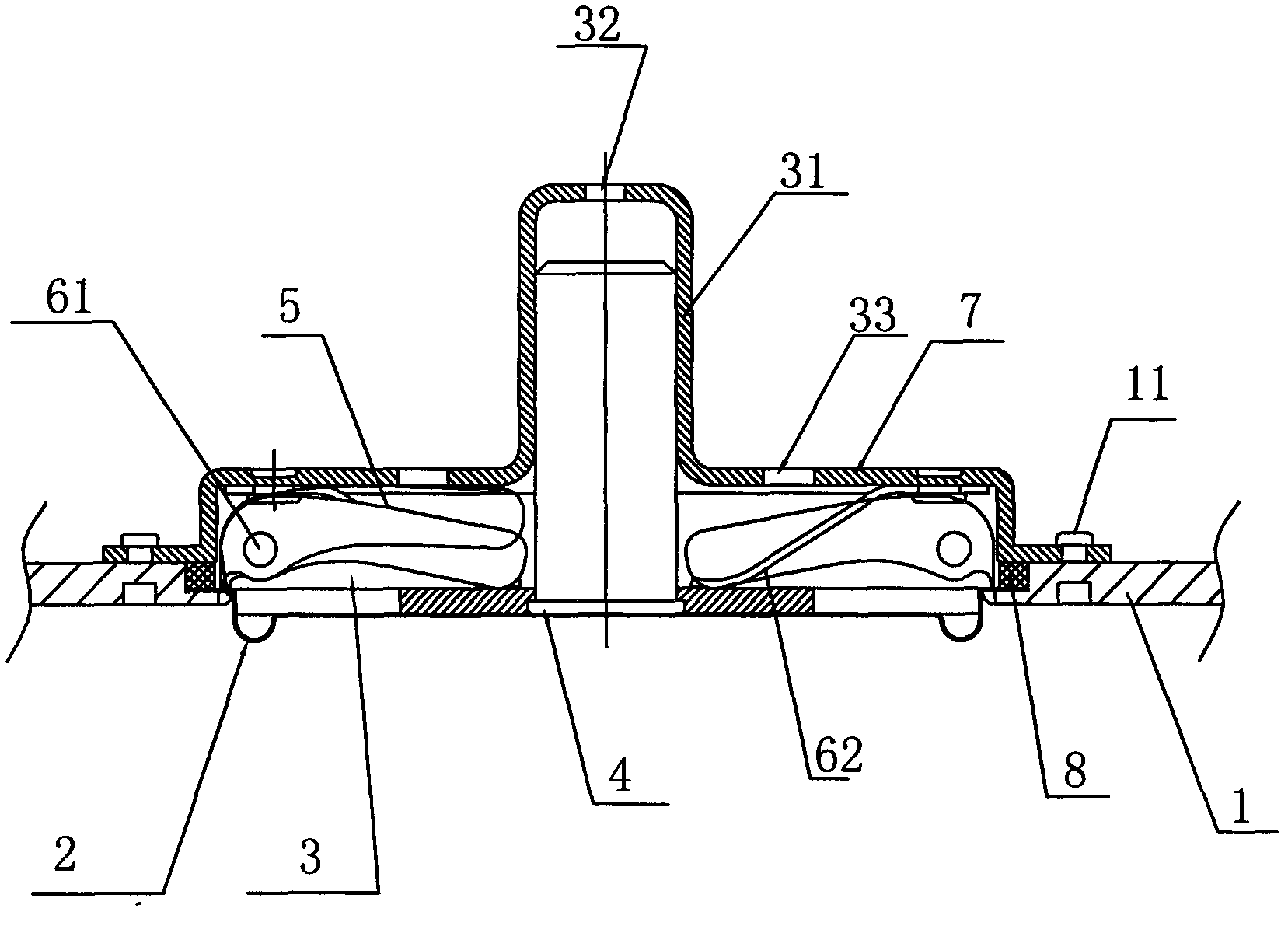 Elastic control piercing explosion protection device