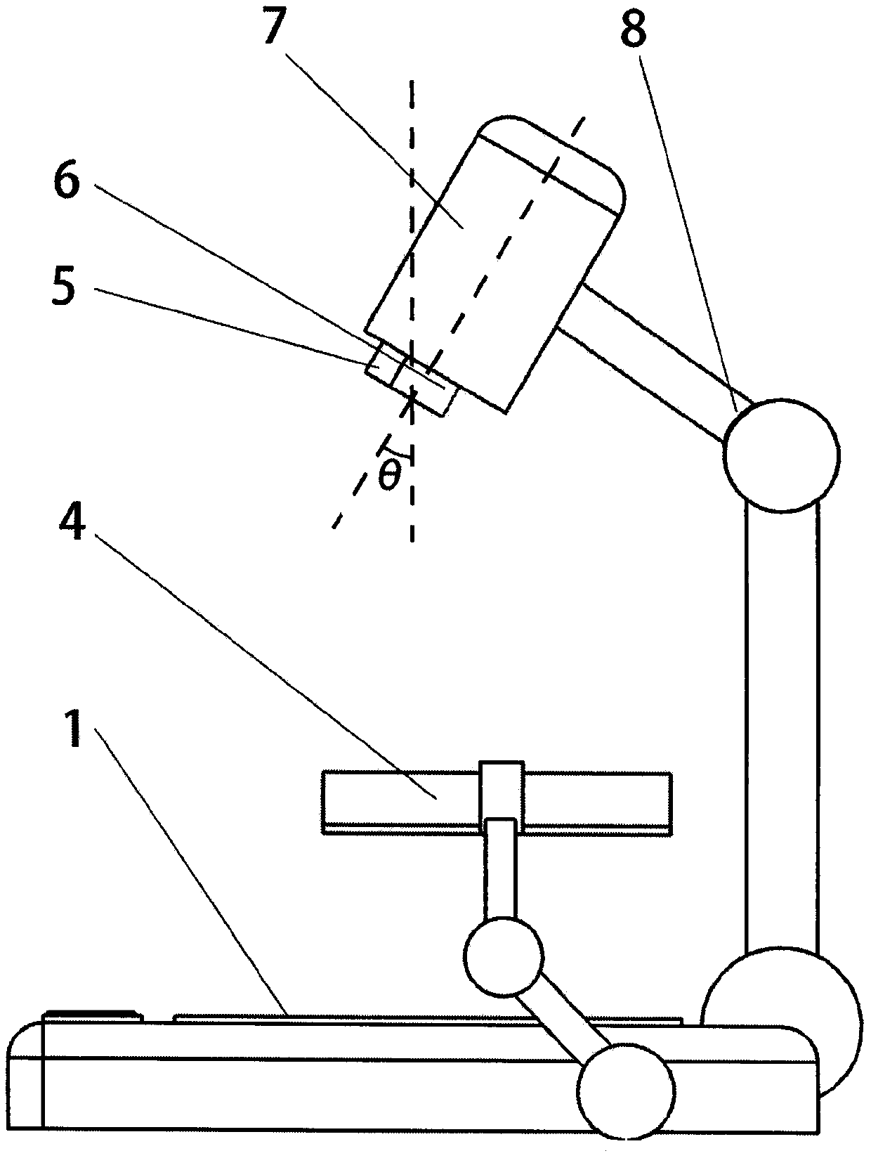 Teaching display stand with laser-assisted positioning function