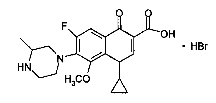 Gatifloxacin hydrobride as quinolone compound and its prepn and application as antibacterial agent