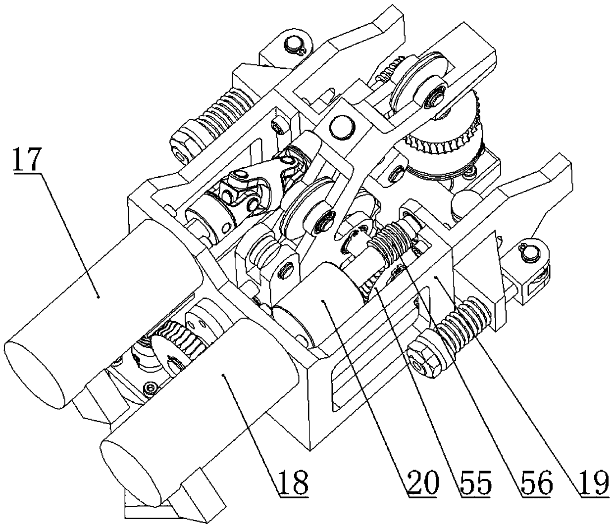 Variable stiffness quadruped bionic quadruped robot flexible continuous body spine mechanism