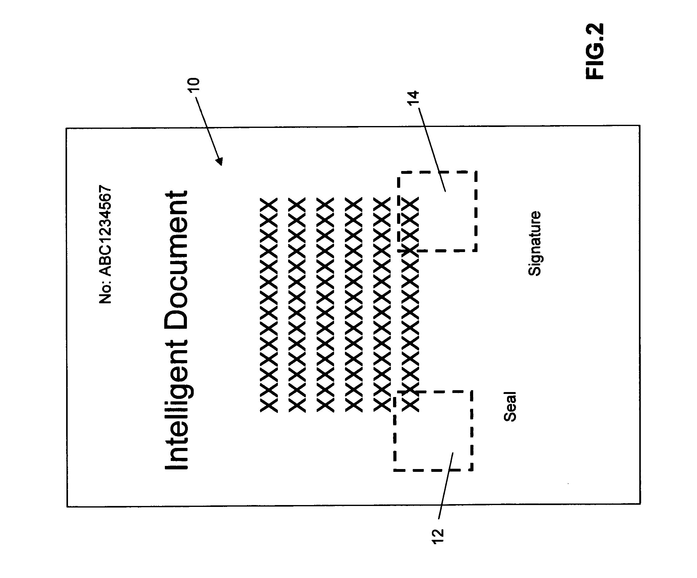 Intelligent document with stored text and image