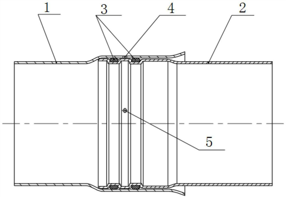 Large-caliber double-rubber-ring faucet-socket anti-corrosion steel pipe and installing method thereof