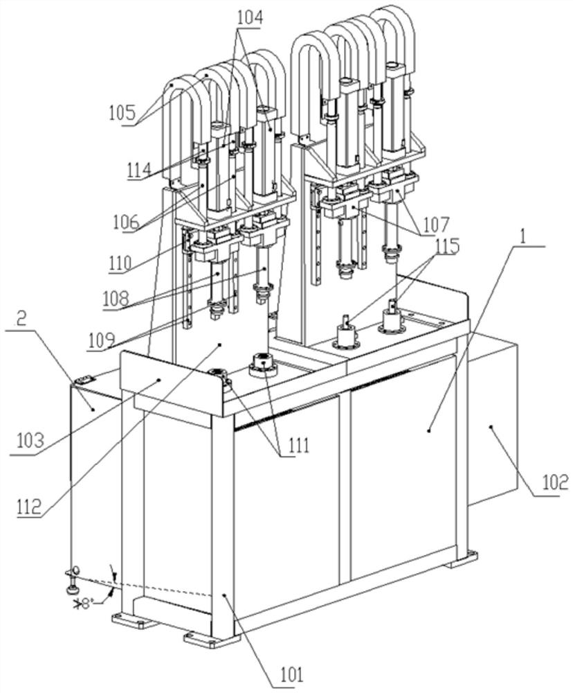 Automatic liquid flow test device for nozzle