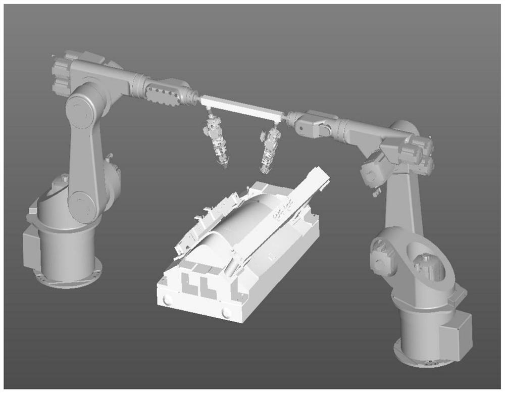 Robot laser double-beam synchronous welding equipment