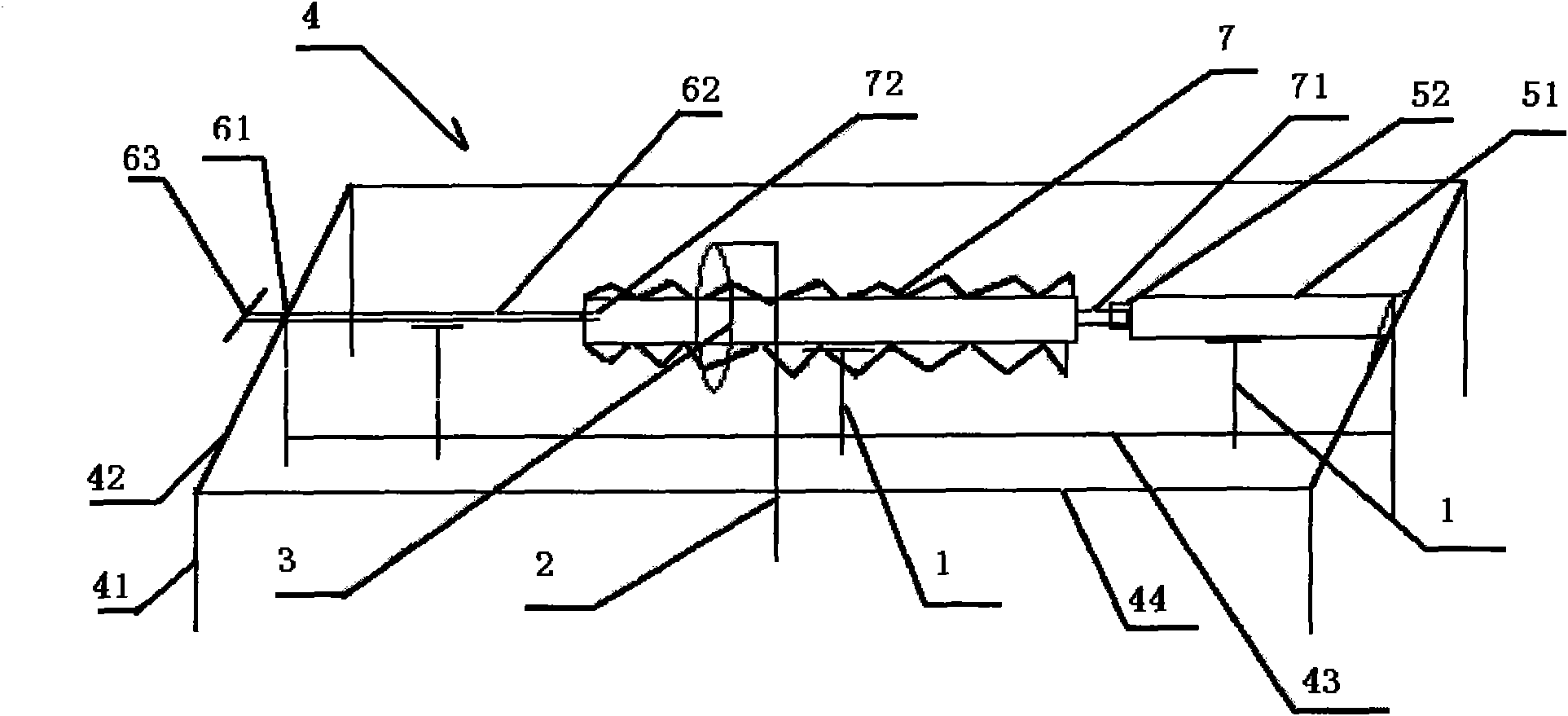 Detaching device for screw rod and threaded element of extruder