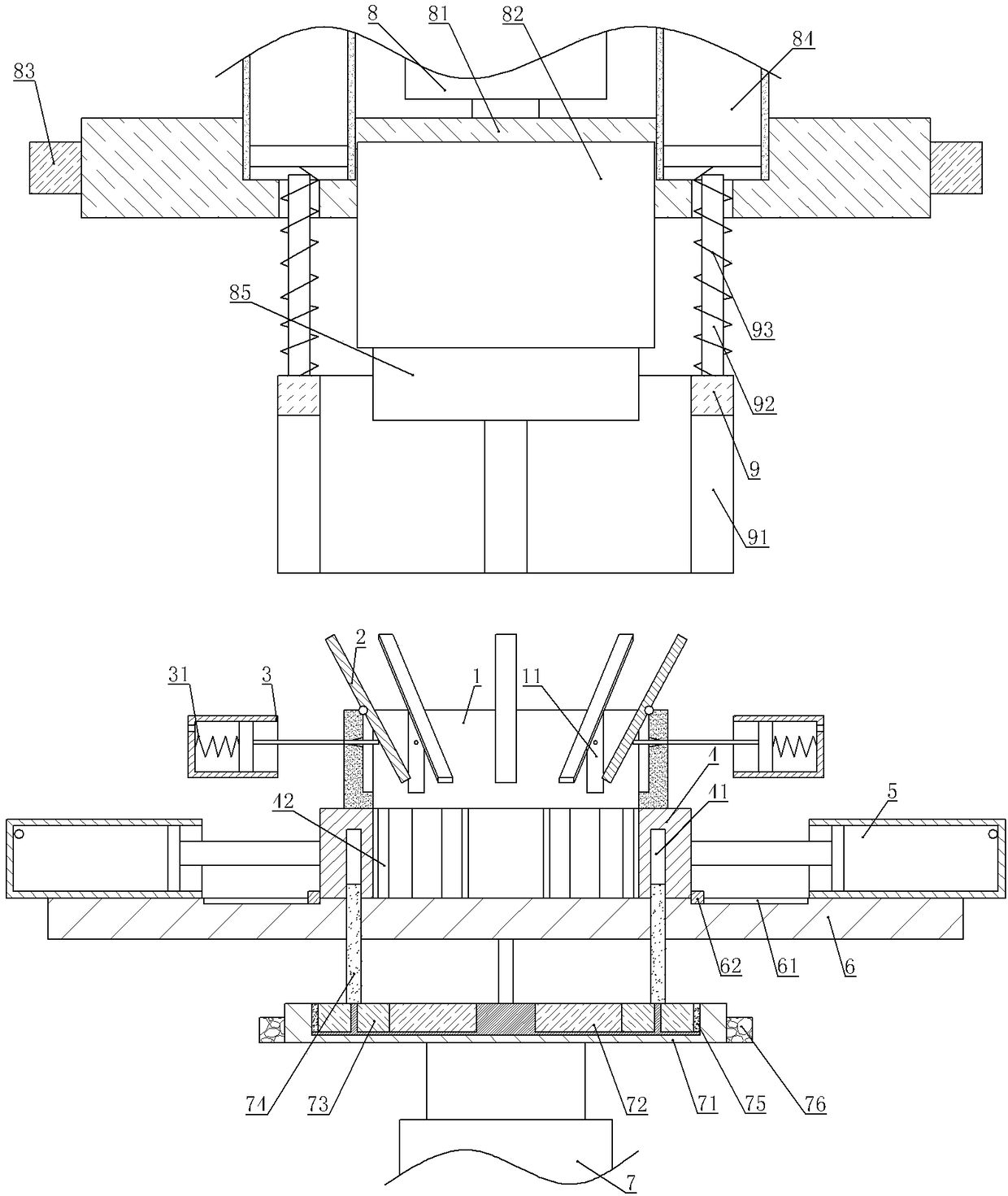 Gear extrusion forming device