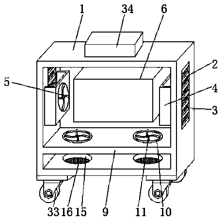 Dustproof computer case convenient for heat dissipation