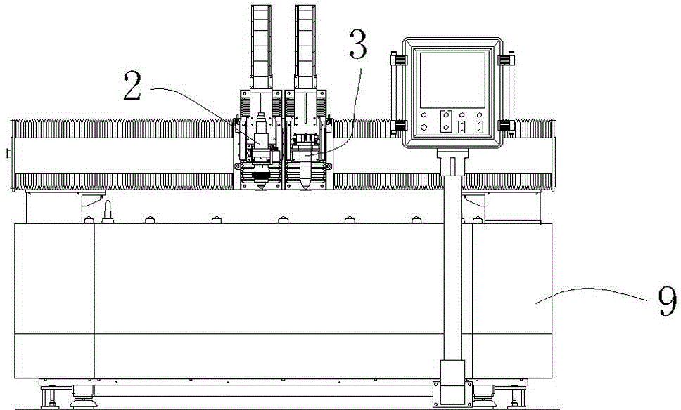 Table type laser and plasma cutting all-in-one machine