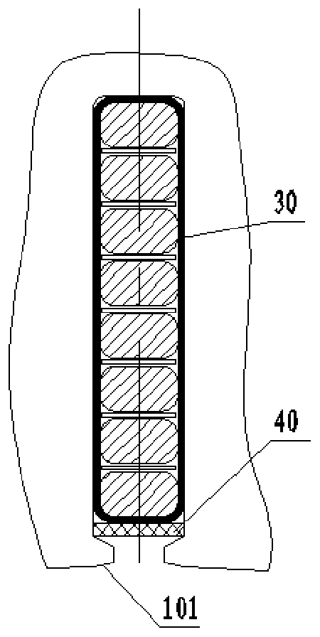 Flat wire motor stator and flat wire motor