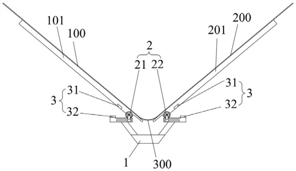 Folding screen bending mechanism and mobile terminal