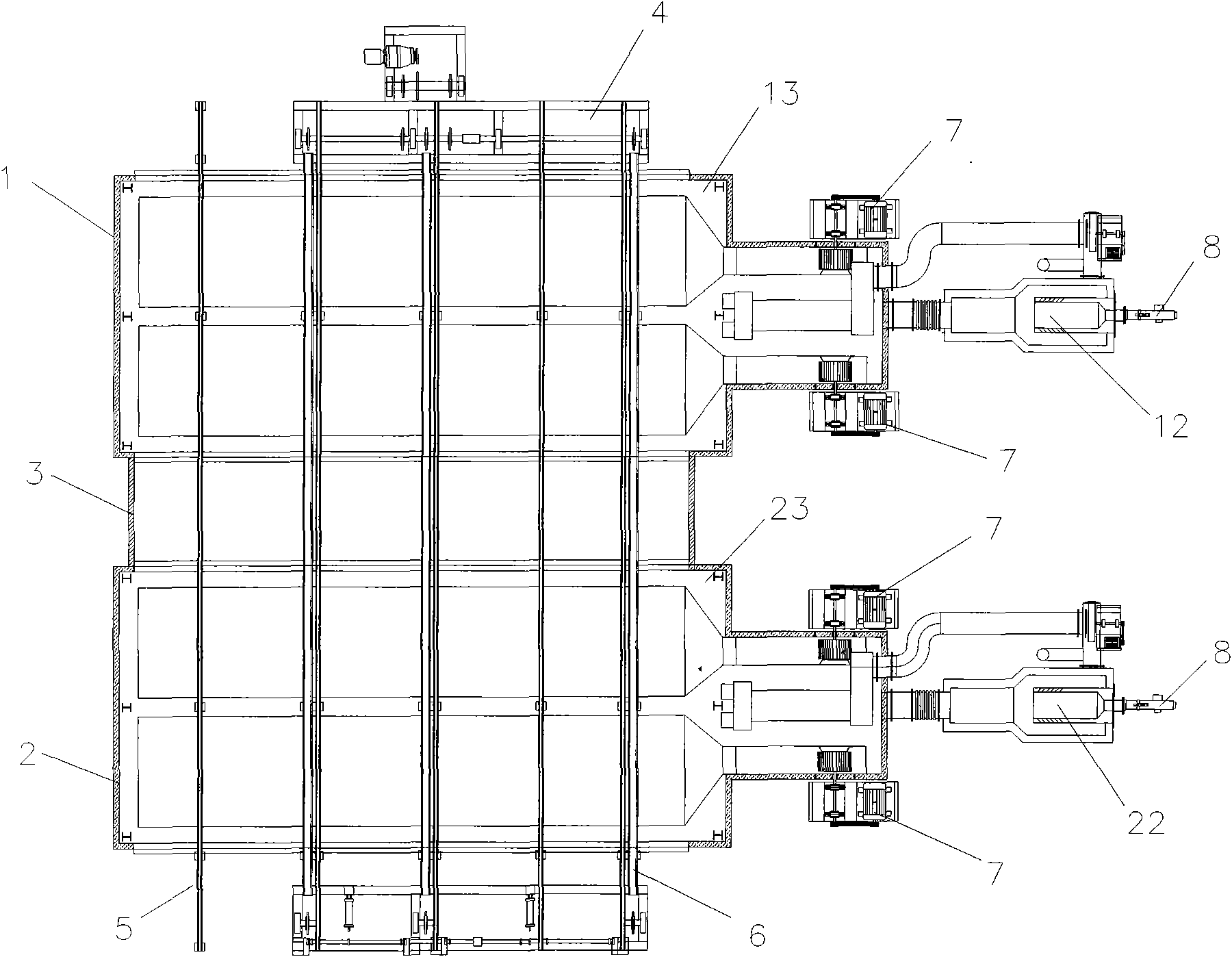 Device for baking and curing inner anti-corrosion layer of pipe