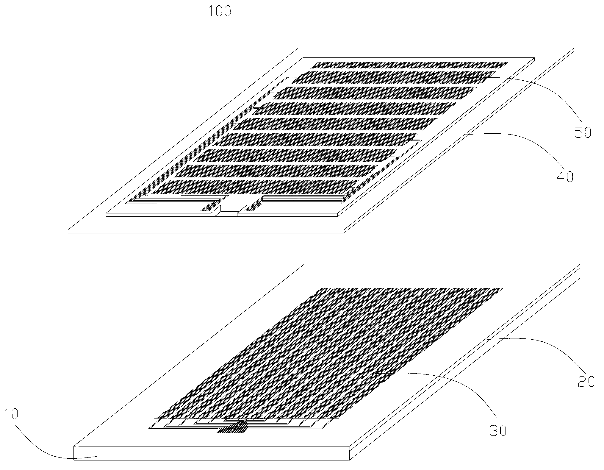 Double-layer touch screen and manufacturing method thereof