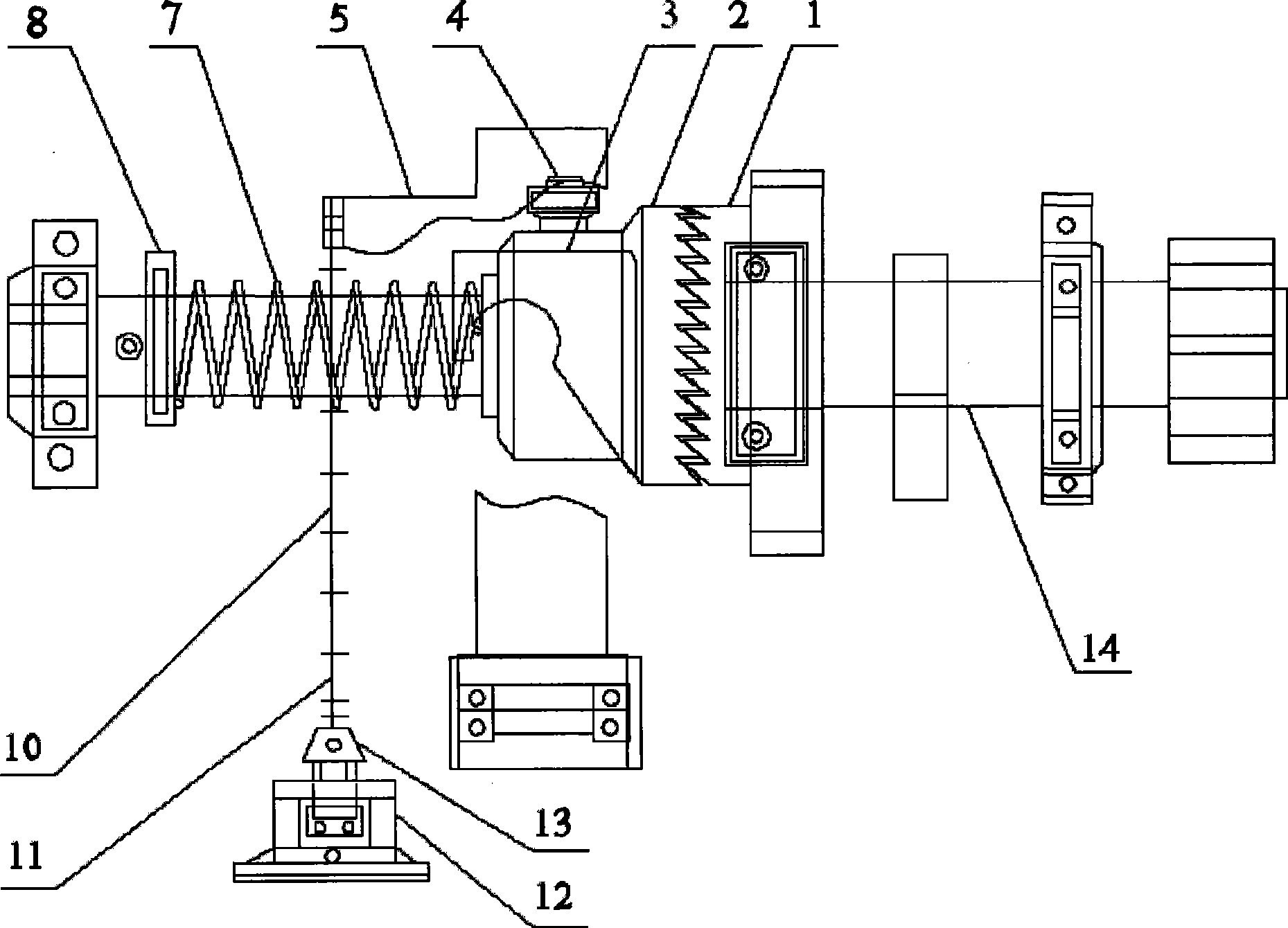 Rapid clutch device for straightening shearing machine for wire