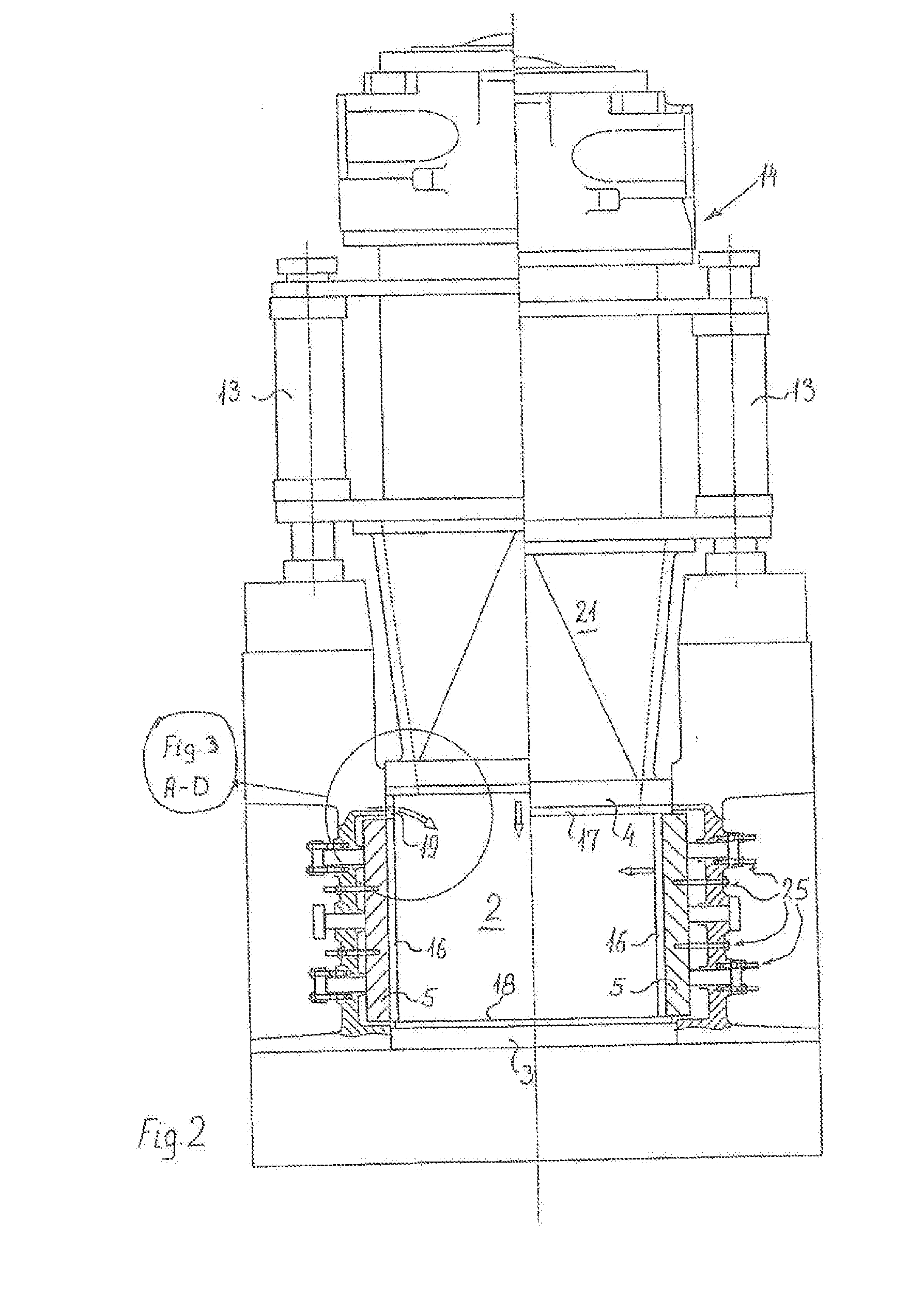 Moulding Chamber Arrangement for a Mould-String Plant