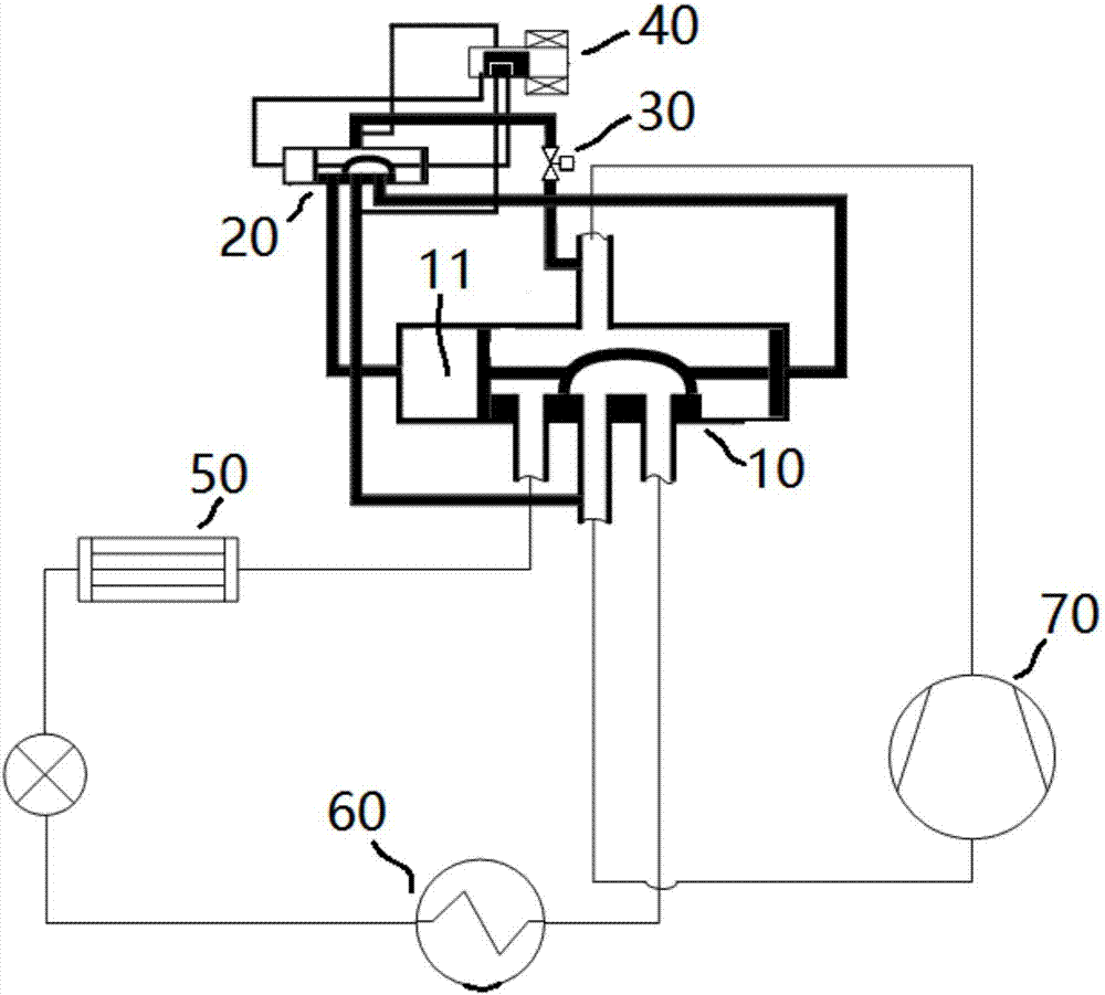 Four-way valve, refrigerating system and control method of refrigerating system