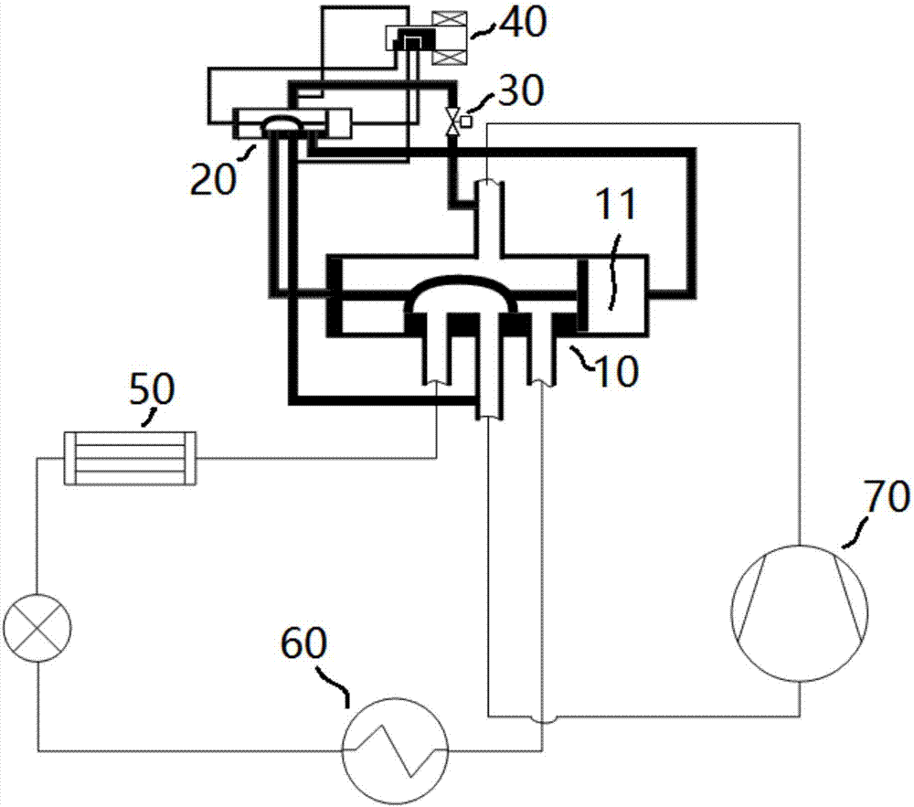 Four-way valve, refrigerating system and control method of refrigerating system