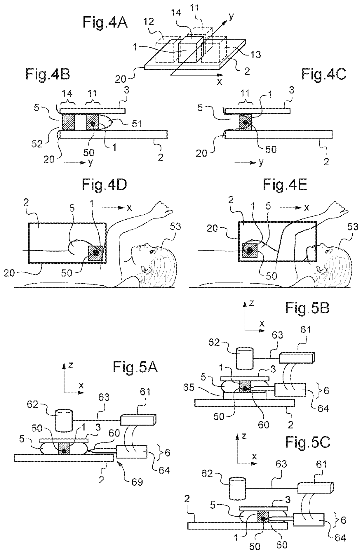 Biopsy method and associated biopsy device