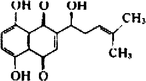 Method for extracting shikonin from lithospermum