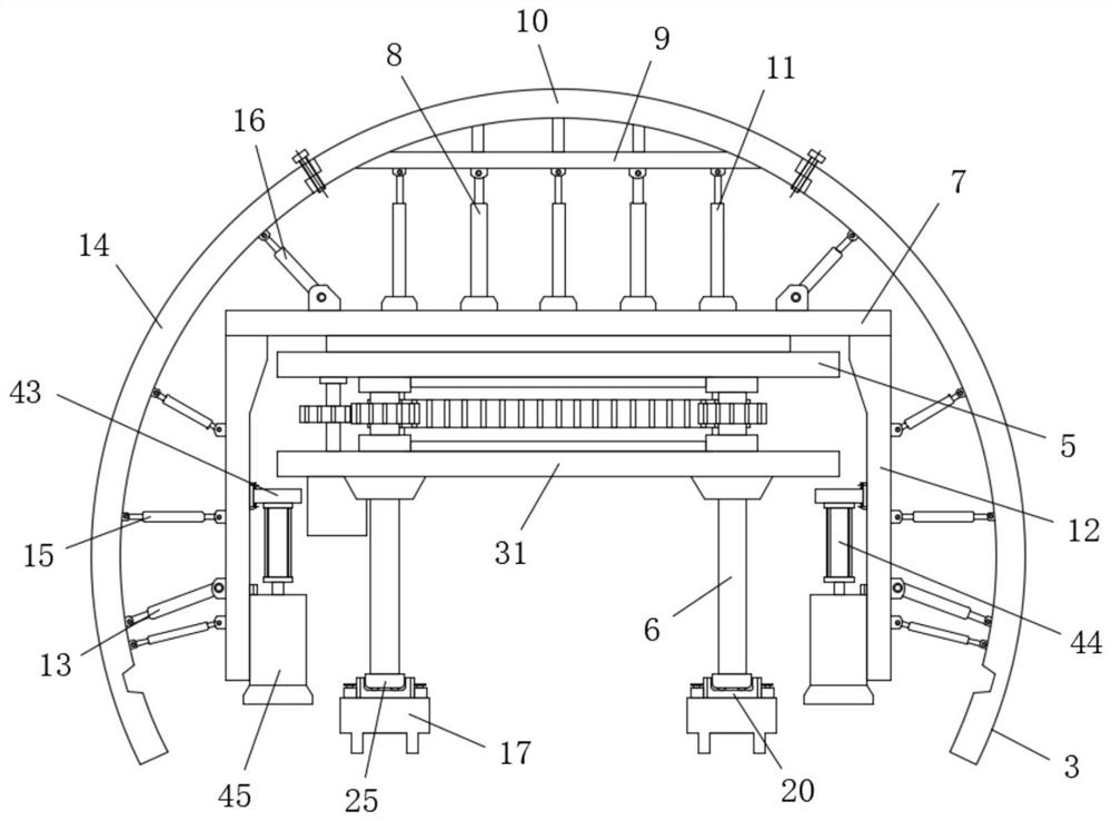 Multifunctional variable-section lining trolley for tunnel and using method thereof