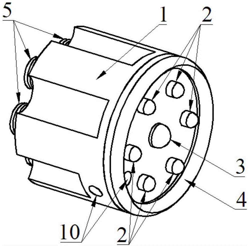 Sucking supporting head provided with rigid and flexible supports and used for machining grids of thin-walled workpiece