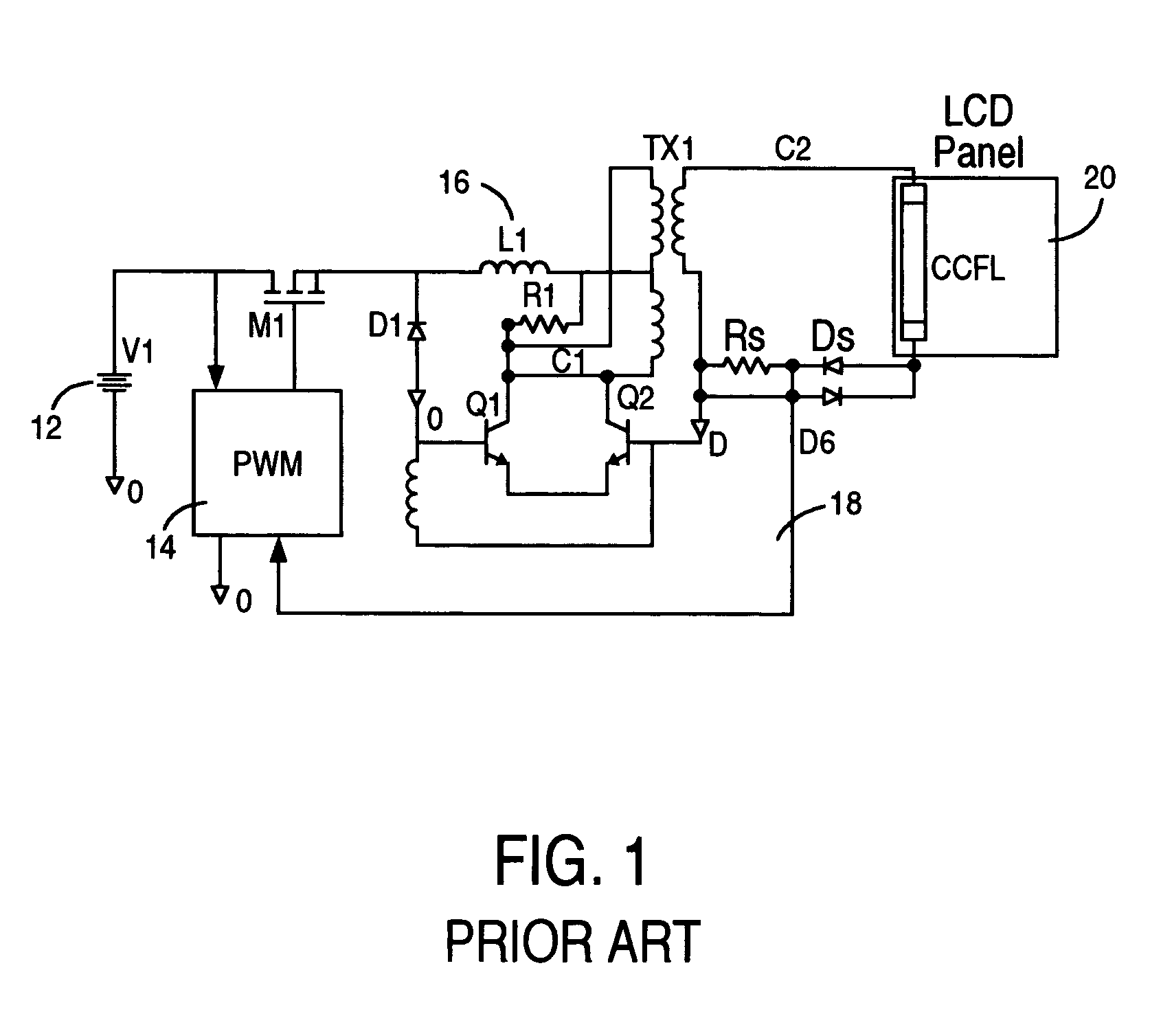 Liquid crystal display system with lamp feedback