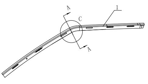 Molding equipment for controlling cross-section deformation of glass guide groove of automobile