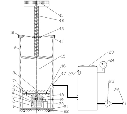 Aircraft landing gear drop lifting force simulating device